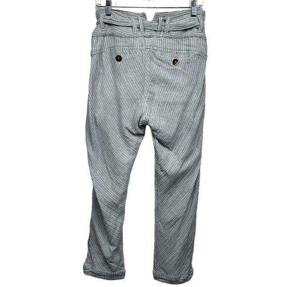 Free People Rumors pants white gray striped yarn died size 0 high waist harem - Picture 6 of 16